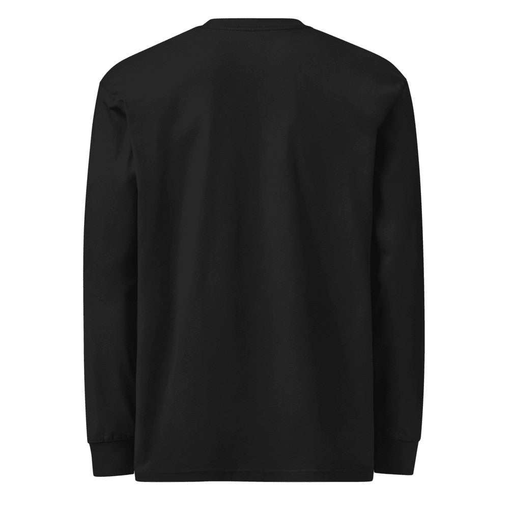 Men's Heavyweight Long Sleeve T-Shirt - Black (back)