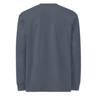 Men's Heavyweight Long Sleeve T-Shirt - Harbor Blue (back)
