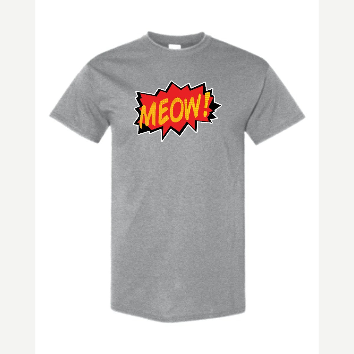 MEOW! (Comic Burst) — Classic Tee / Sport Grey