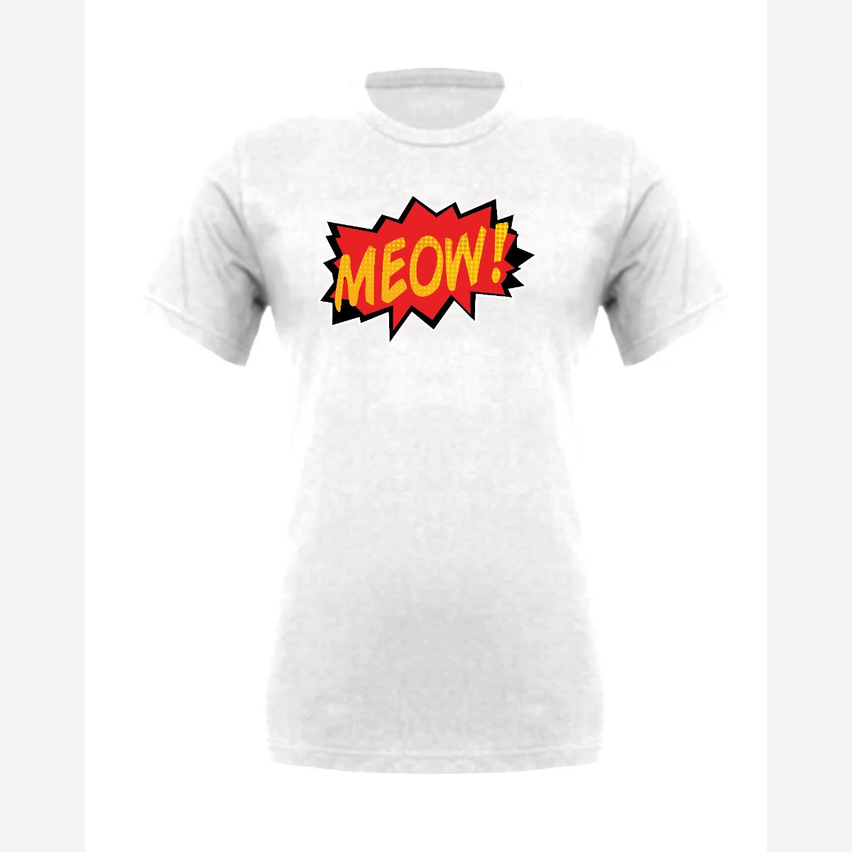 MEOW! (Comic Burst) — Premium Tee / White