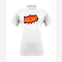 MEOW! (Comic Burst) — Premium Tee / White