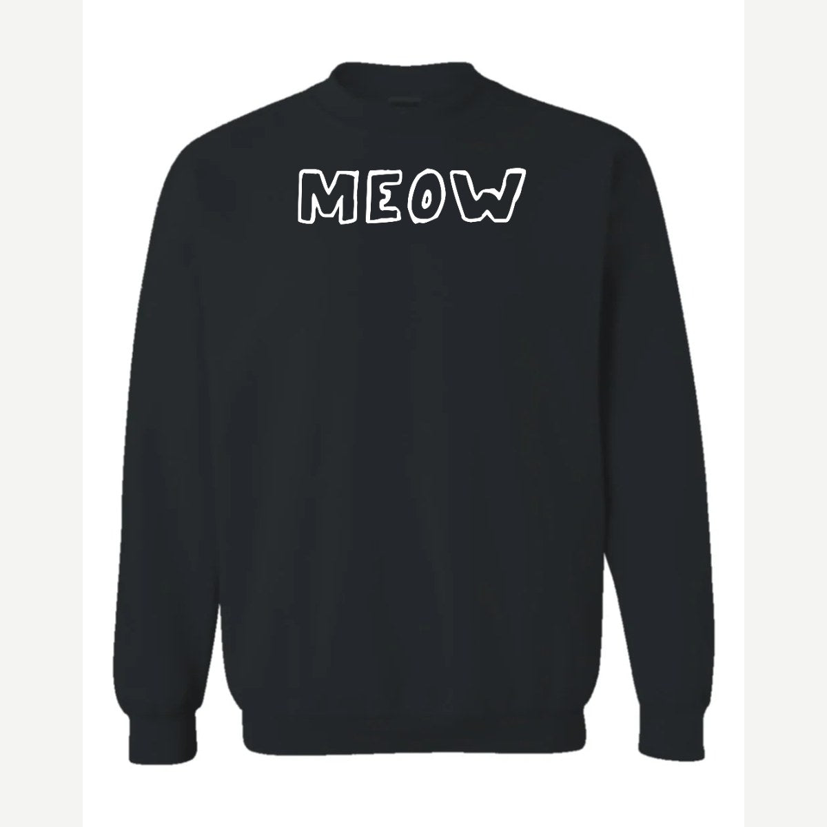 Meow — Crewneck Sweatshirt / Black
