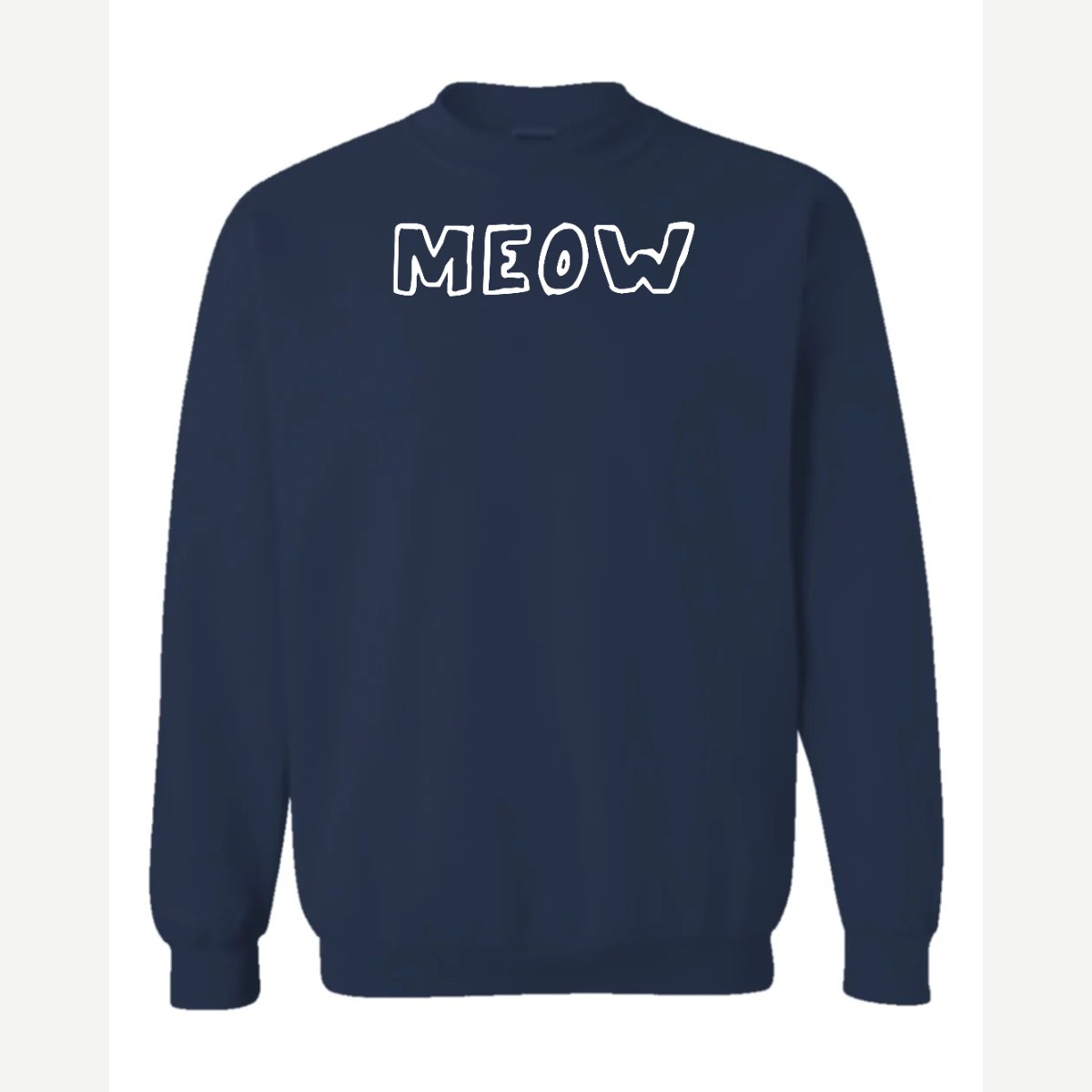 Meow — Crewneck Sweatshirt / Navy