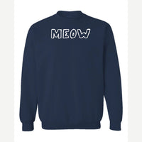 Meow — Crewneck Sweatshirt / Navy