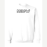 Meow — Crewneck Sweatshirt / White