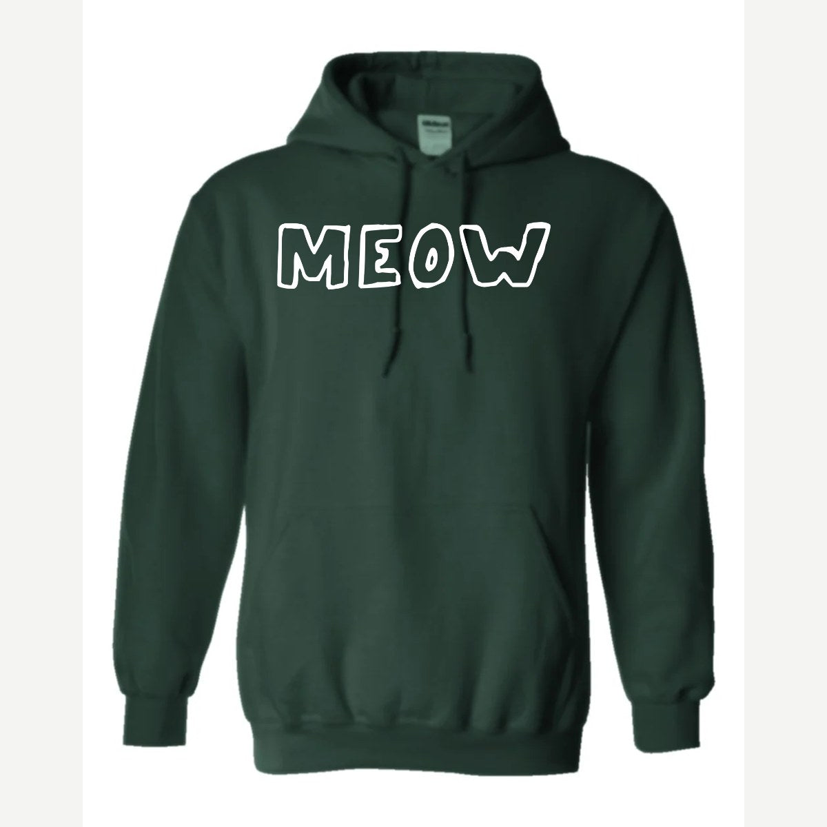 Meow — Hoodie / Forest Green