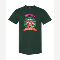 Meowy Christmas — Classic Tee / Forest Green