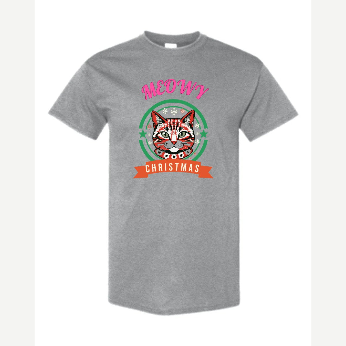 Meowy Christmas — Classic Tee / Sport Grey