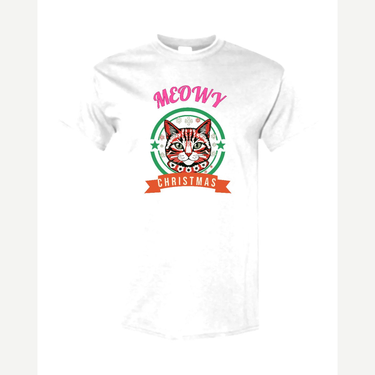 Meowy Christmas — Classic Tee / White