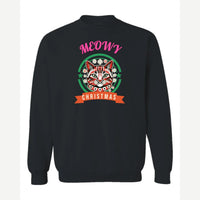 Meowy Christmas — Crewneck Sweatshirt / Black