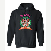Meowy Christmas — Hoodie / Black