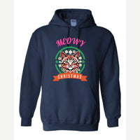 Meowy Christmas — Hoodie / Navy