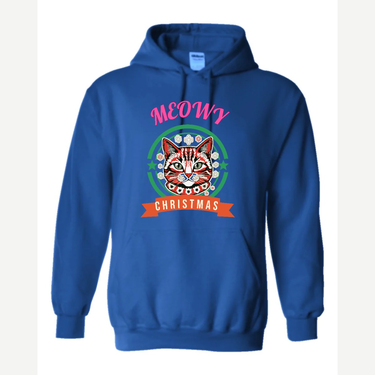 Meowy Christmas — Hoodie / Royal