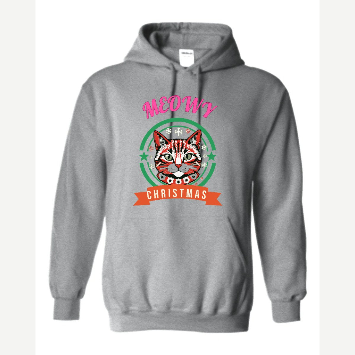 Meowy Christmas — Hoodie / Sport Grey