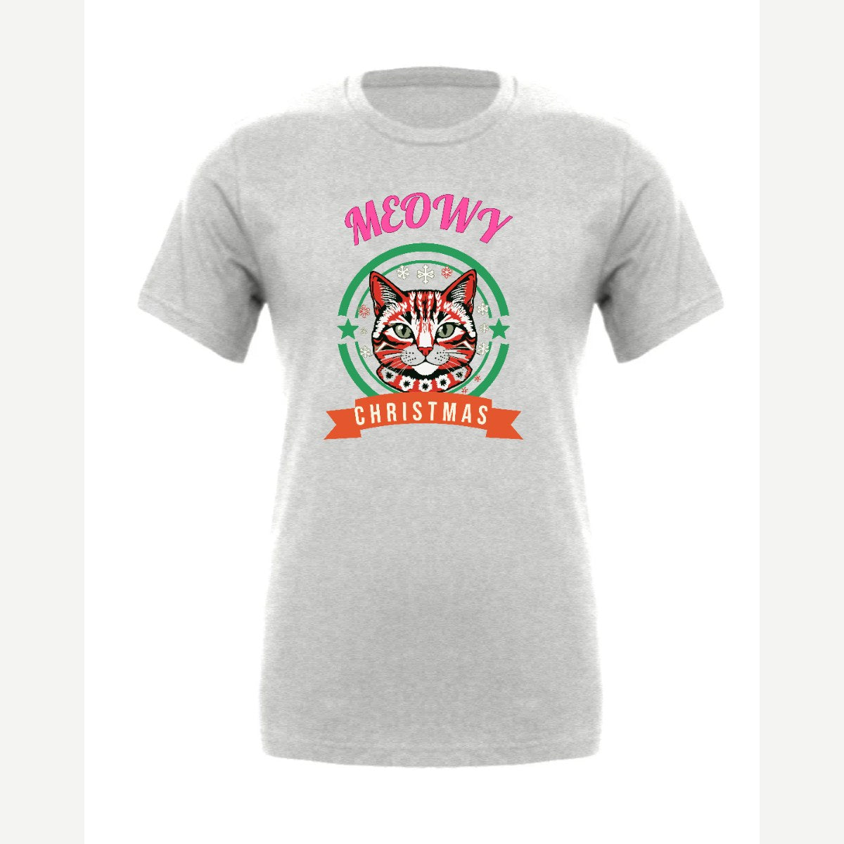 Meowy Christmas — Premium Tee / Athletic Heather