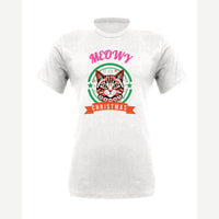 Meowy Christmas — Premium Tee / White