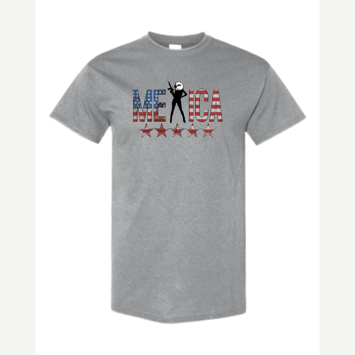 'Merica (Eagle with Rifle) — Classic Tee / Sport Grey