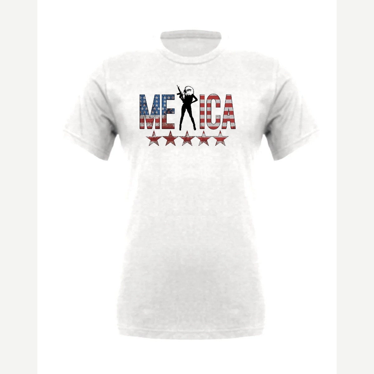'Merica (Eagle with Rifle) — Premium Tee / White