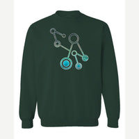 Molecules — Crewneck Sweatshirt / Forest Green