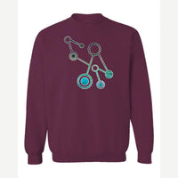 Molecules — Crewneck Sweatshirt / Maroon