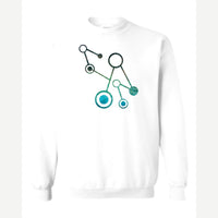 Molecules — Crewneck Sweatshirt / White