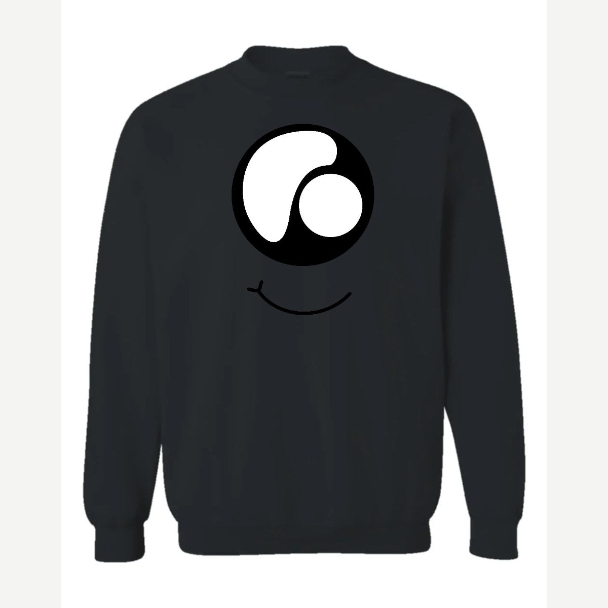 Monster Eye Smile — Crewneck Sweatshirt / Black