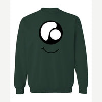 Monster Eye Smile — Crewneck Sweatshirt / Forest Green
