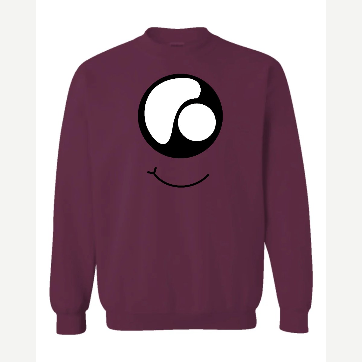 Monster Eye Smile — Crewneck Sweatshirt / Maroon