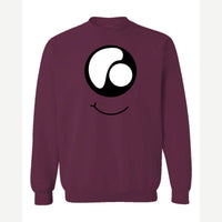 Monster Eye Smile — Crewneck Sweatshirt / Maroon