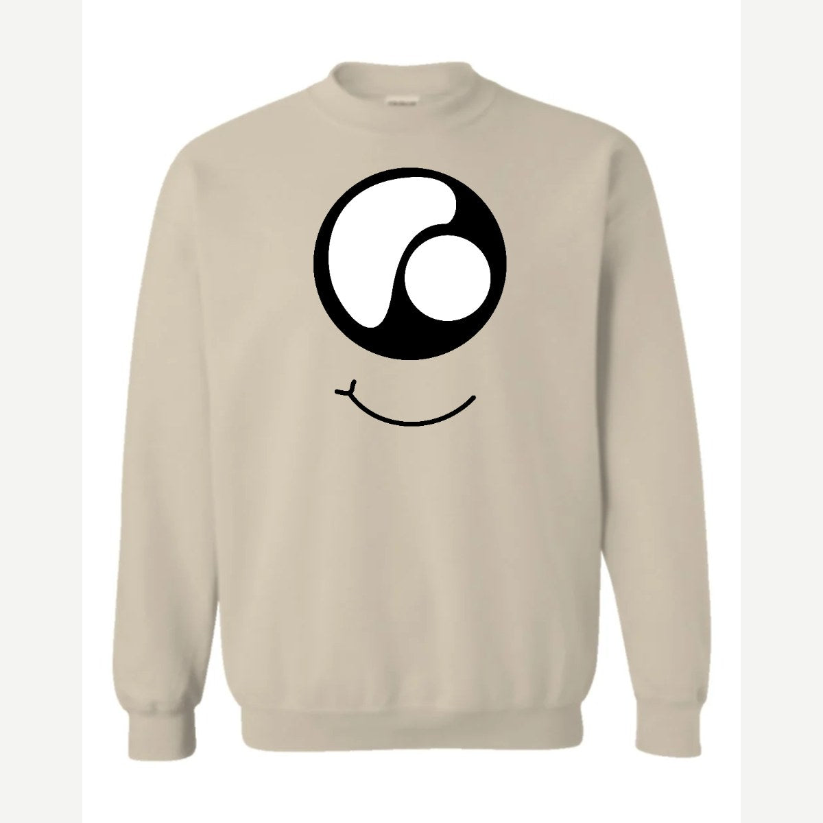 Monster Eye Smile — Crewneck Sweatshirt / Sand