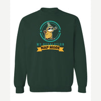 My Resolution: Nap More — Crewneck Sweatshirt / Forest Green