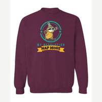 My Resolution: Nap More — Crewneck Sweatshirt / Maroon
