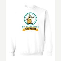 My Resolution: Nap More — Crewneck Sweatshirt / White