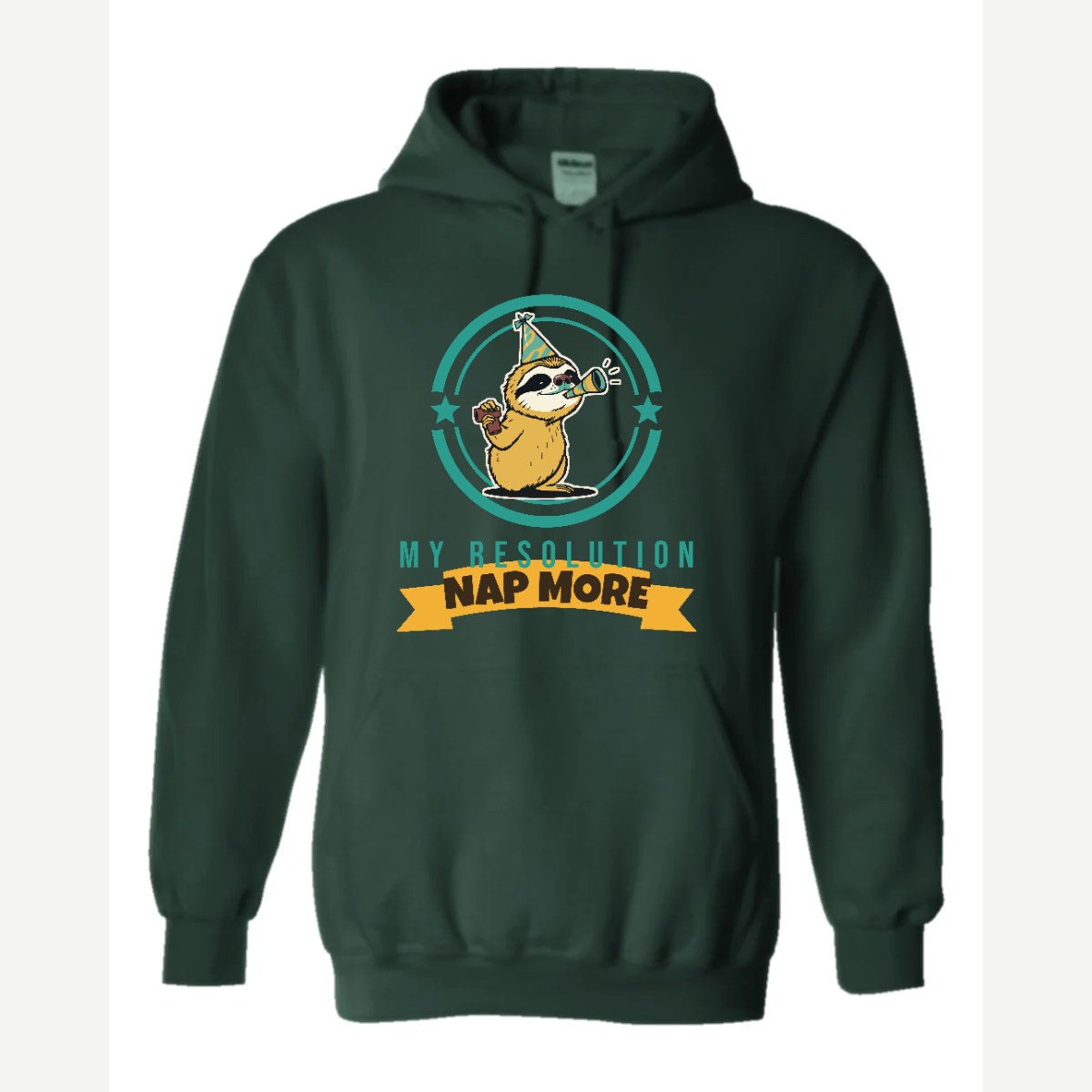 My Resolution: Nap More — Hoodie / Forest Green