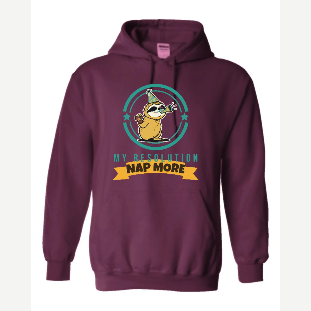 My Resolution: Nap More — Hoodie / Maroon