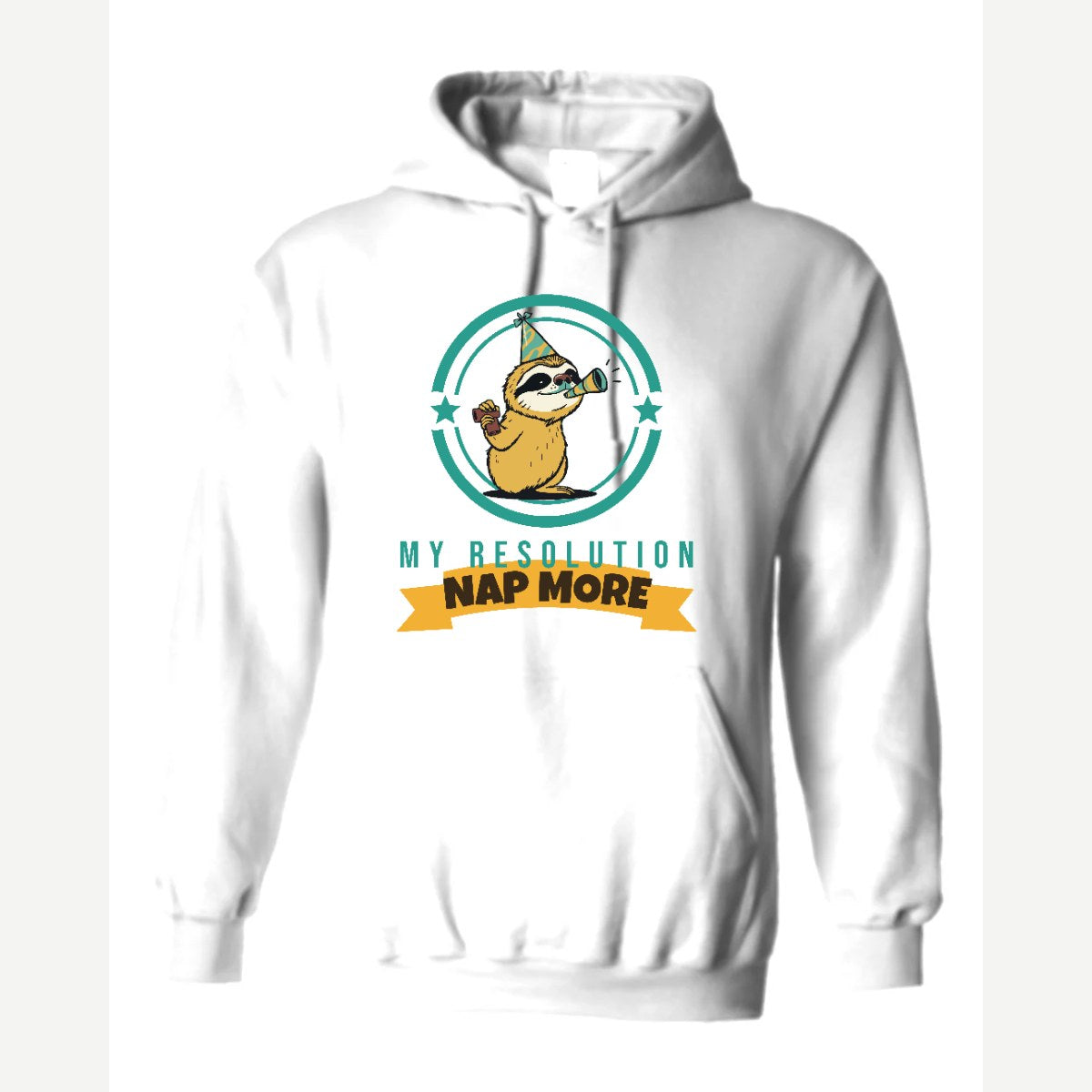 My Resolution: Nap More — Hoodie / White