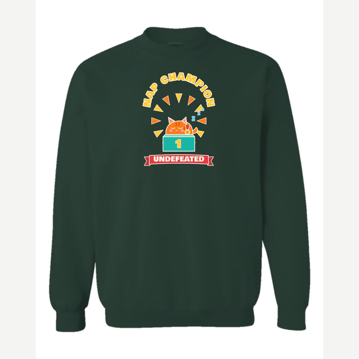 Nap Champion — Crewneck Sweatshirt / Forest Green