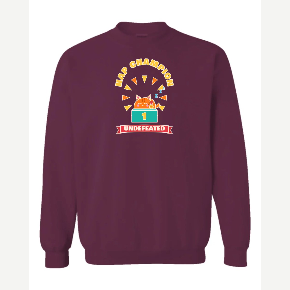 Nap Champion — Crewneck Sweatshirt / Maroon