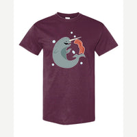 Narwhals and Bacon at Midnight — Classic Tee / Maroon