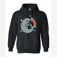 Narwhals and Bacon at Midnight — Hoodie / Black