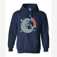 Narwhals and Bacon at Midnight — Hoodie / Navy