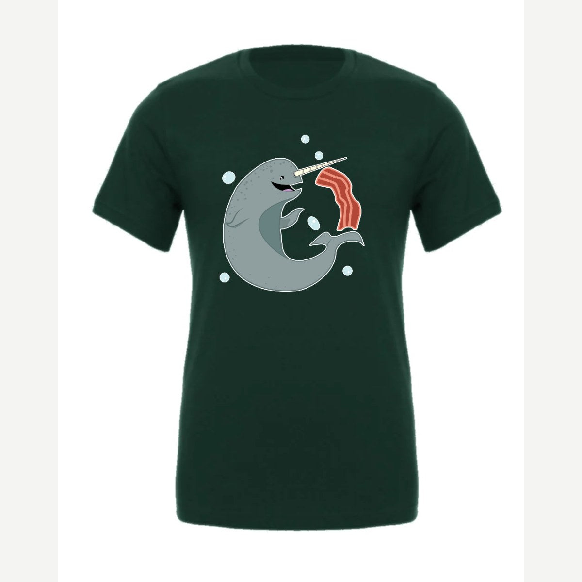 Narwhals and Bacon at Midnight — Premium Tee / Forest