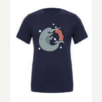 Narwhals and Bacon at Midnight — Premium Tee / Navy