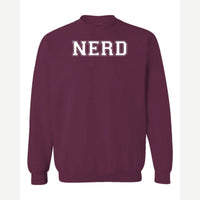 Nerd — Crewneck Sweatshirt / Maroon