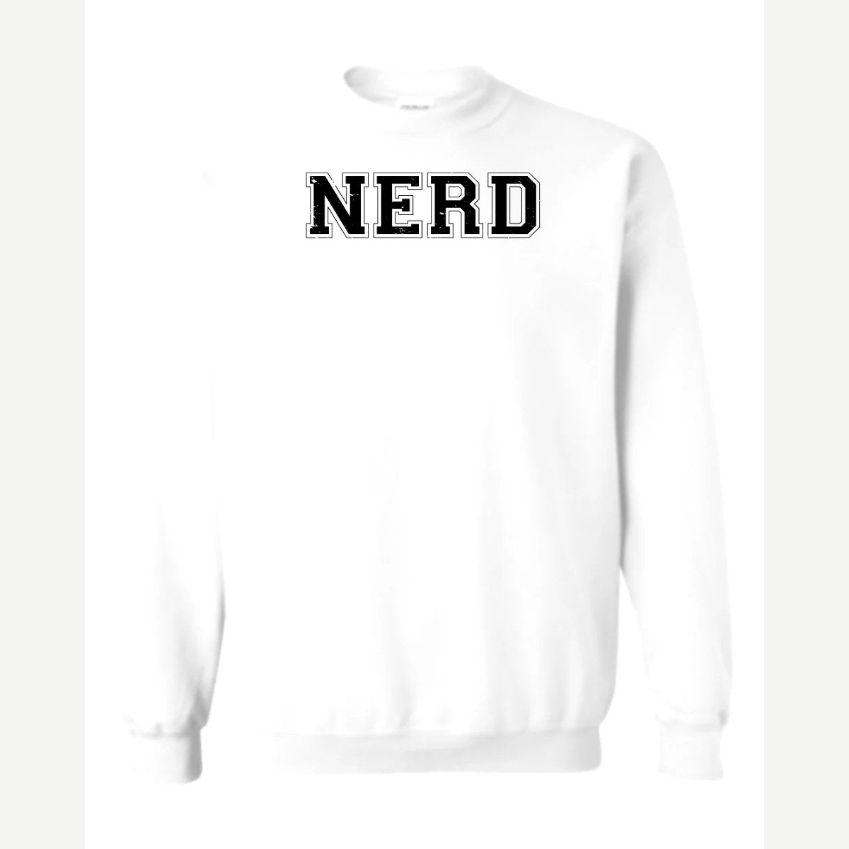 Nerd — Crewneck Sweatshirt / White