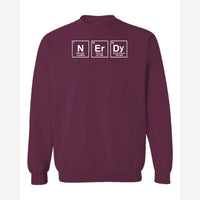 Nerdy Element — Crewneck Sweatshirt / Maroon