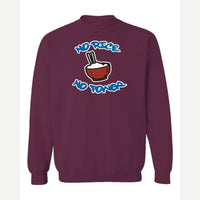 No Rice, No Power — Crewneck Sweatshirt / Maroon