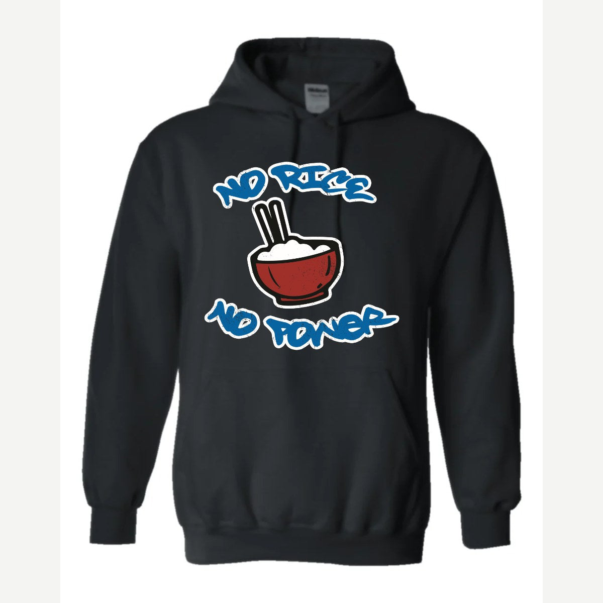 No Rice, No Power — Hoodie / Black
