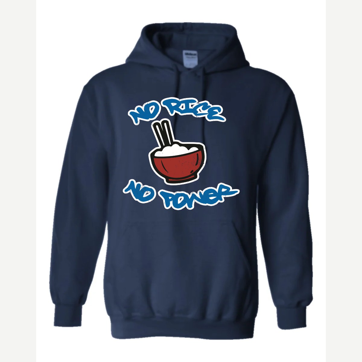 No Rice, No Power — Hoodie / Navy