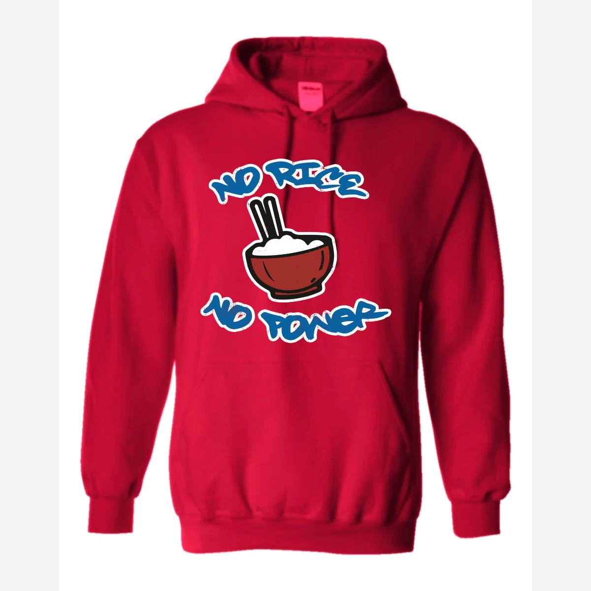 No Rice, No Power — Hoodie / Red